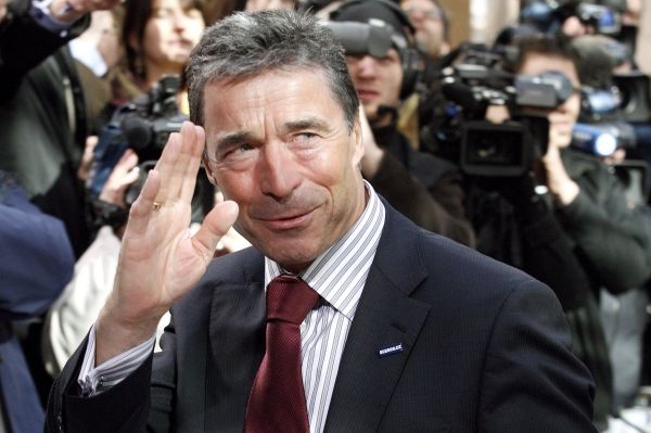 Anders Fogh Rasmussen na summitu v Bruselu.